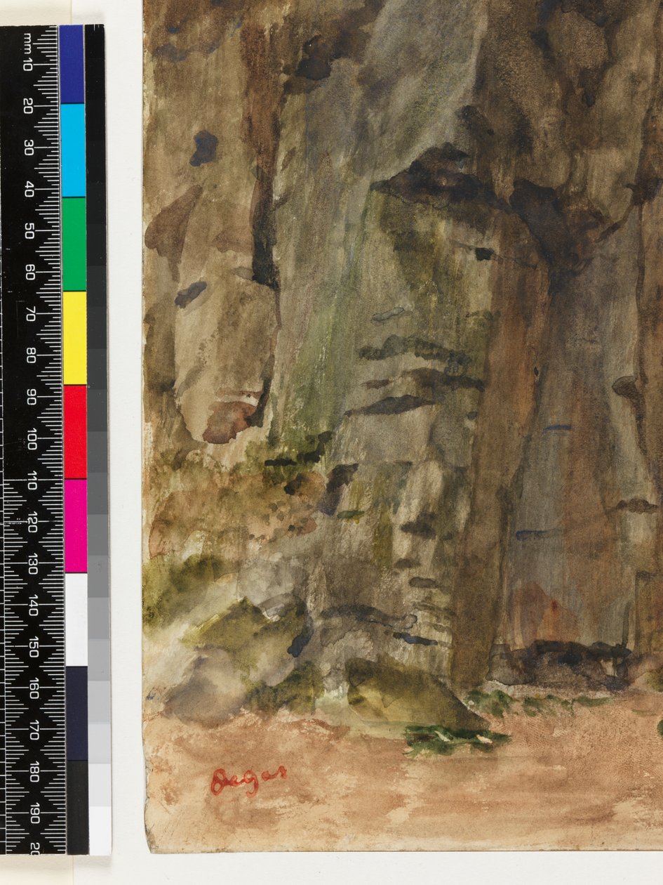 Rocas en Bagnoles-De-L"Orne, antes de 1917 de Edgar Degas
