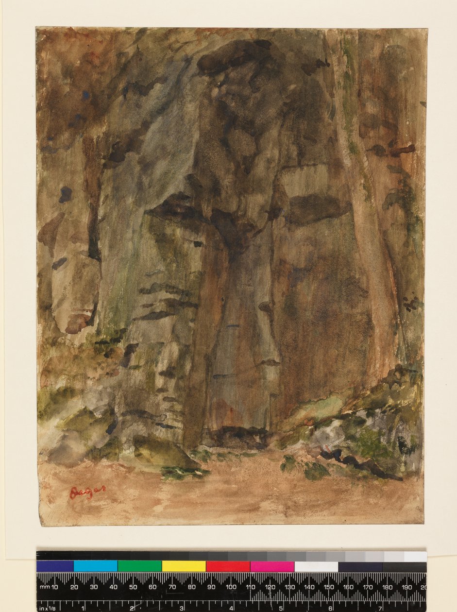 Rocas en Bagnoles-De-L"Orne, antes de 1917 de Edgar Degas