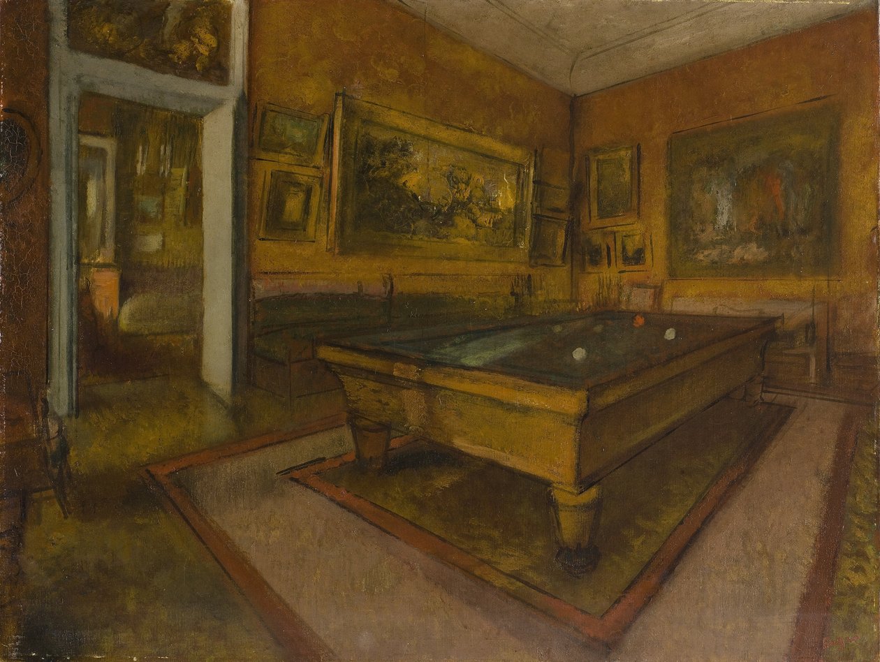 Sala de billar en Le Ménil-Hubert de Edgar Degas