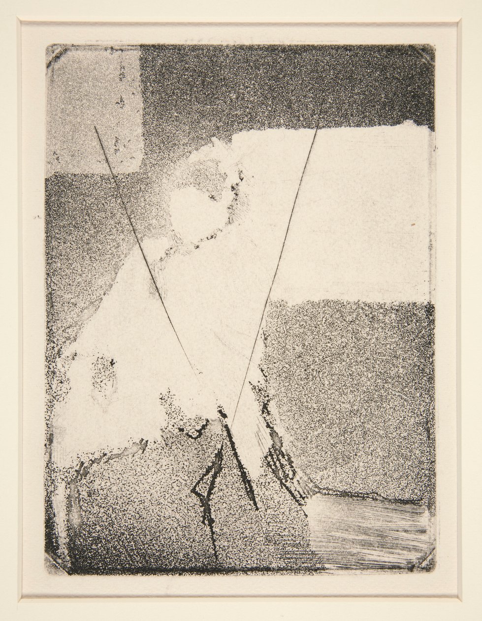 Mujer sentada con gorro y mantón de Edgar Degas