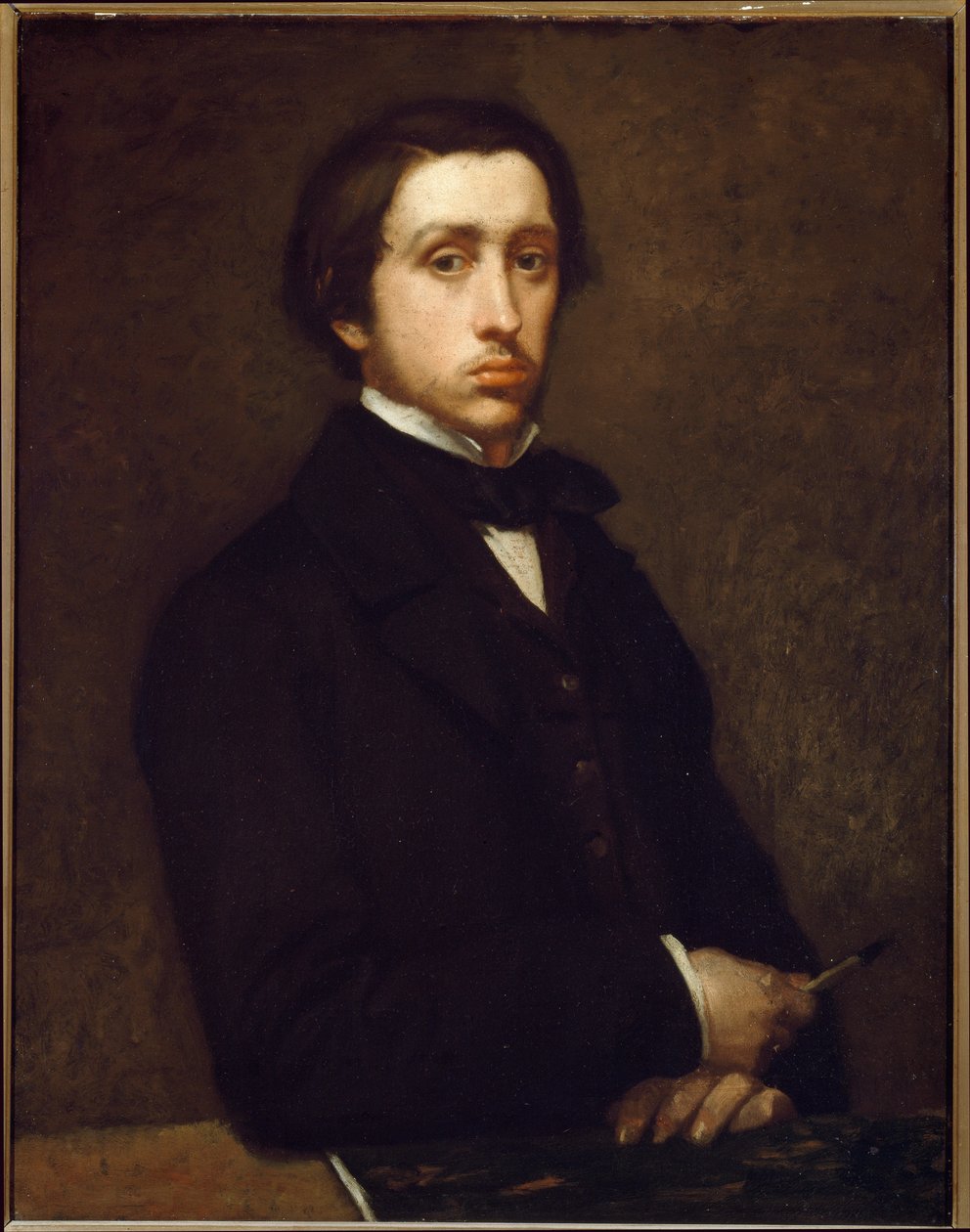 Autorretrato o Degas con portacarbón de Edgar Degas