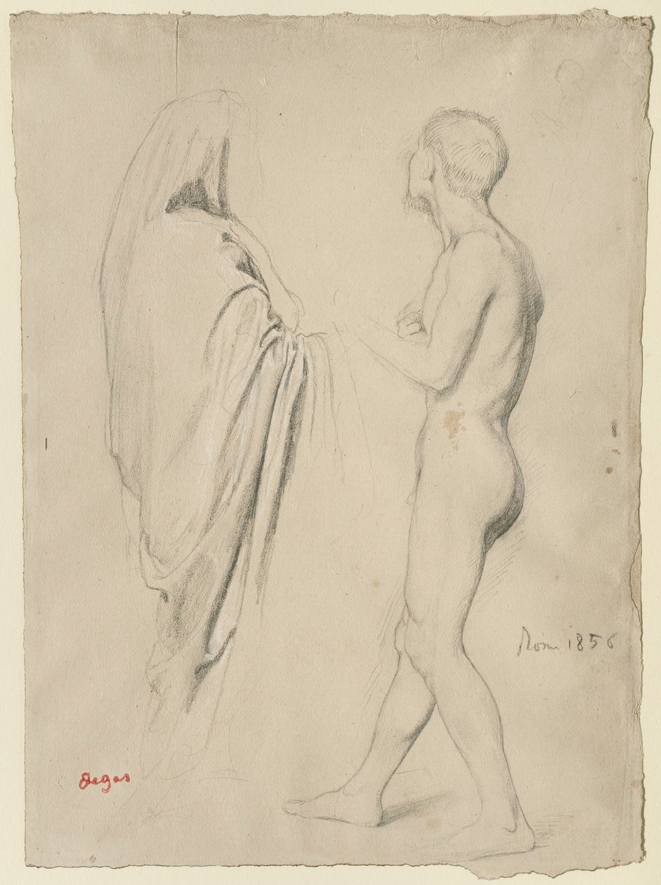 Estudio para "Dante y Virgilio", c.1856-57 de Edgar Degas