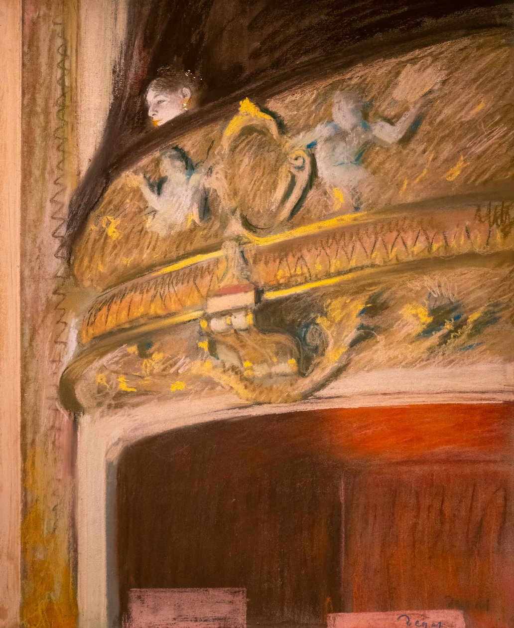 Estudio de un palco en el teatro de Edgar Degas