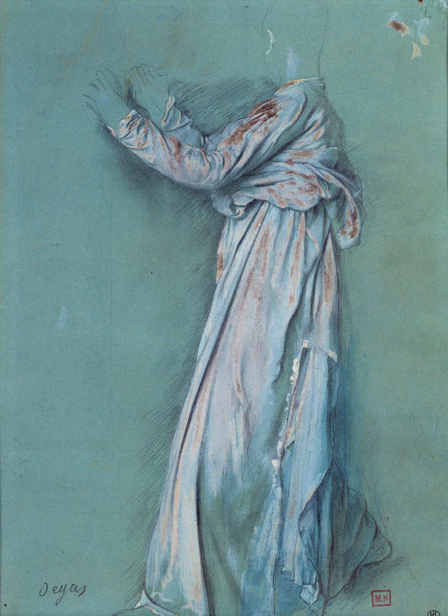 Estudio de una mujer drapeada para "Semiramis" (ca. 1860 - 62) de Edgar Degas