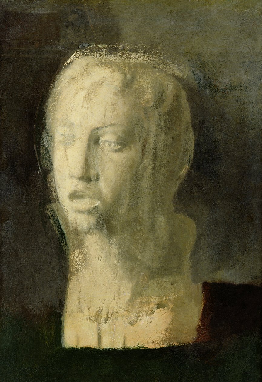 Estudio de la cabeza de un joven cantante, después de Della Robbia, c.1856-58 de Edgar Degas