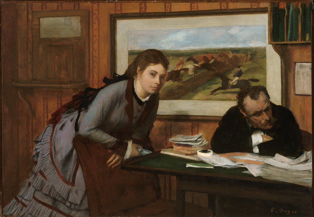 Enfurruñado, ca. 1870 de Edgar Degas