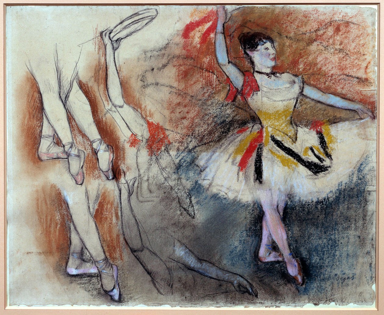 Bailarina con pandereta de Edgar Degas