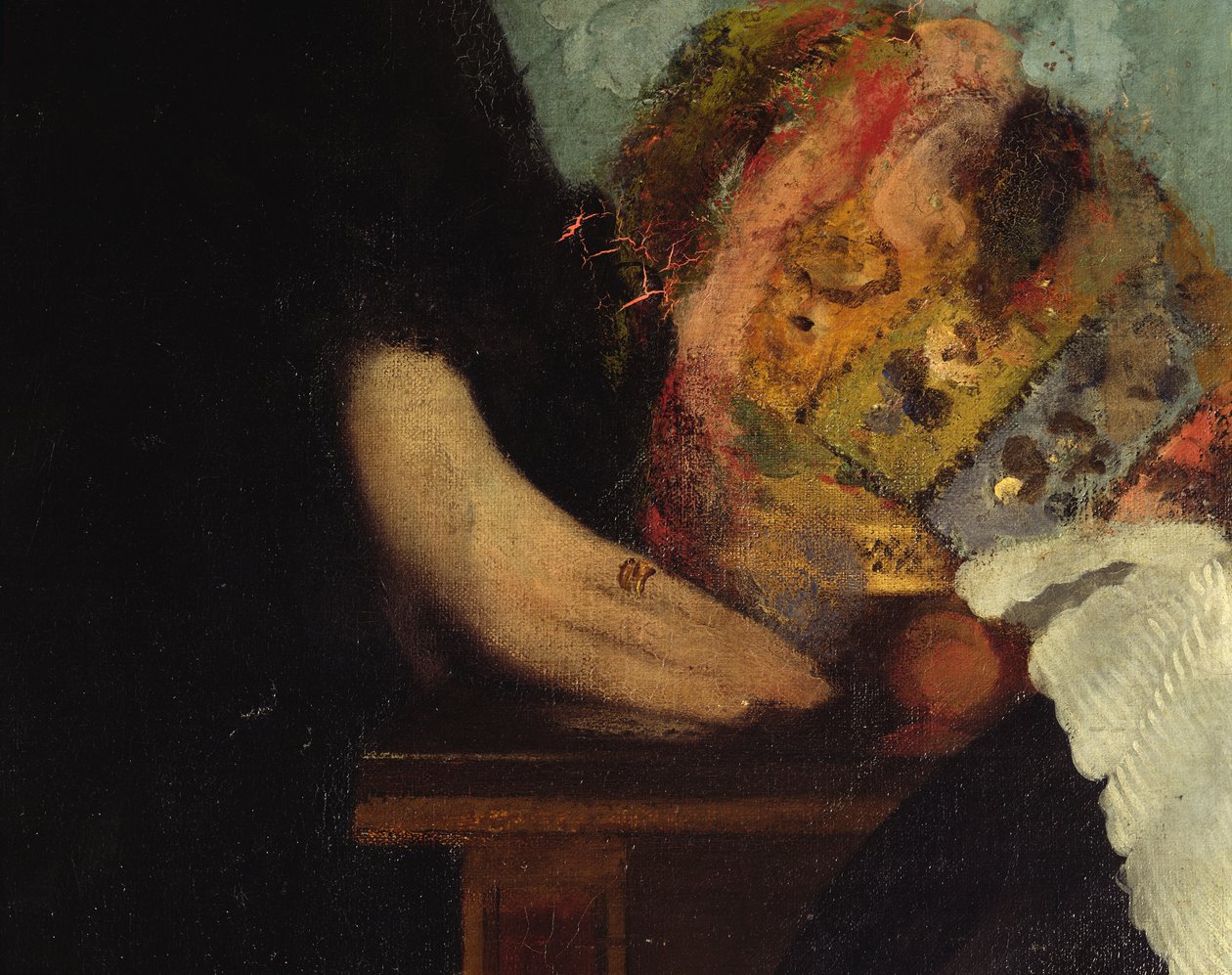 La Familia Bellelli, (detalle) de manos, 1858-67 de Edgar Degas