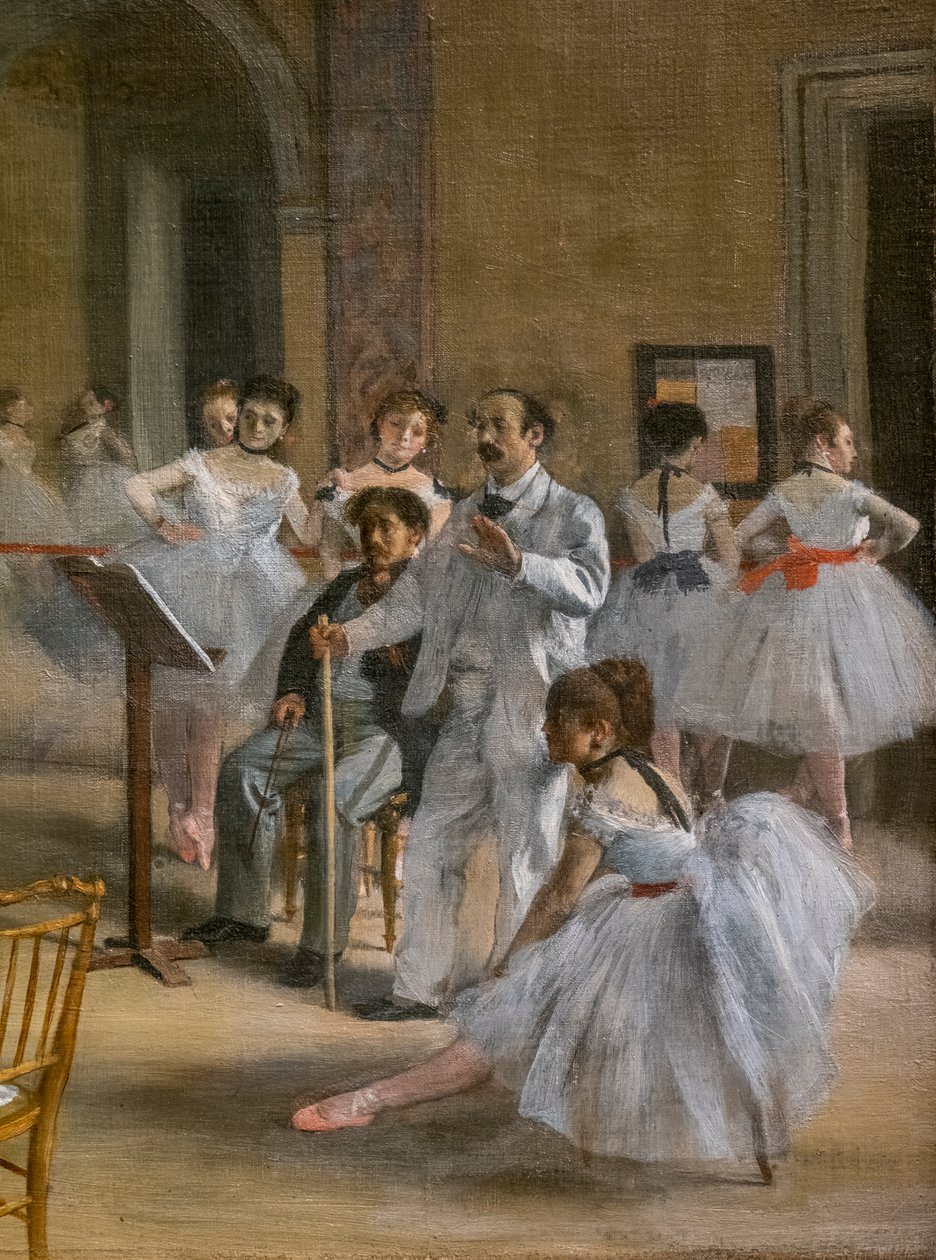 La lección de danza (detalle) de Edgar Degas