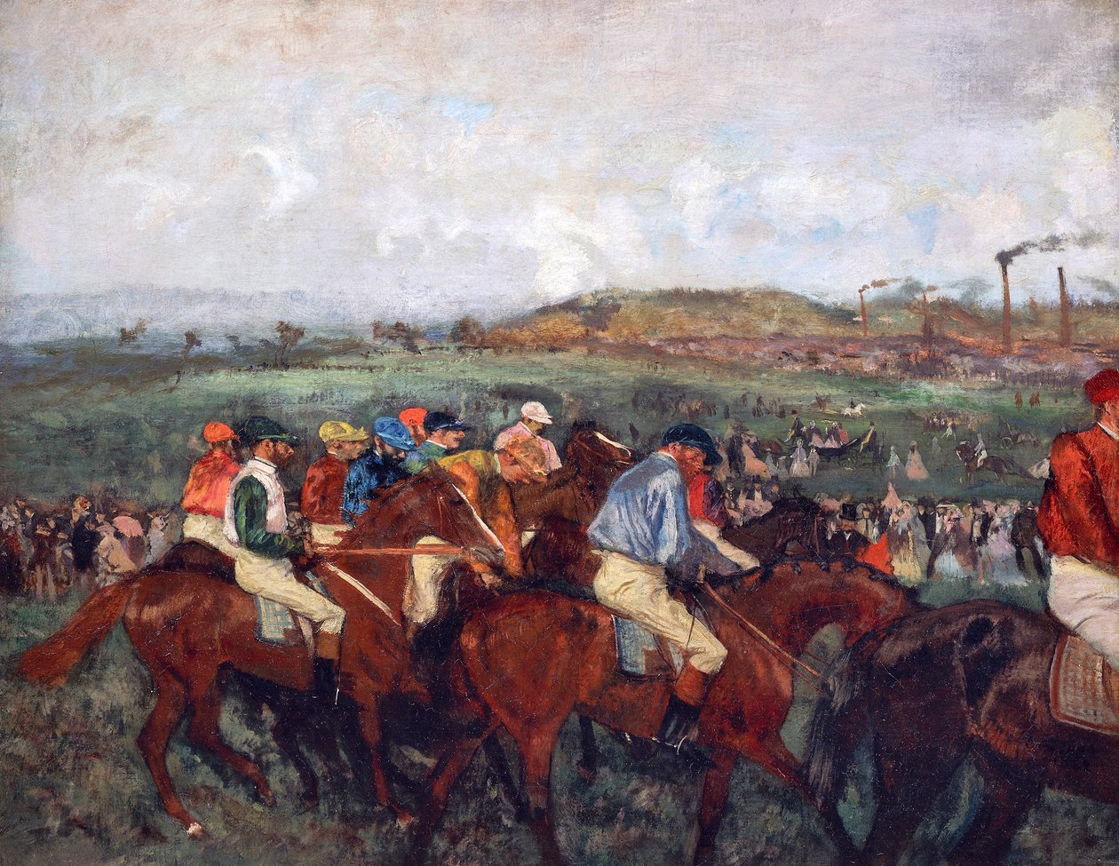 La carrera de caballeros, antes de la salida de Edgar Degas