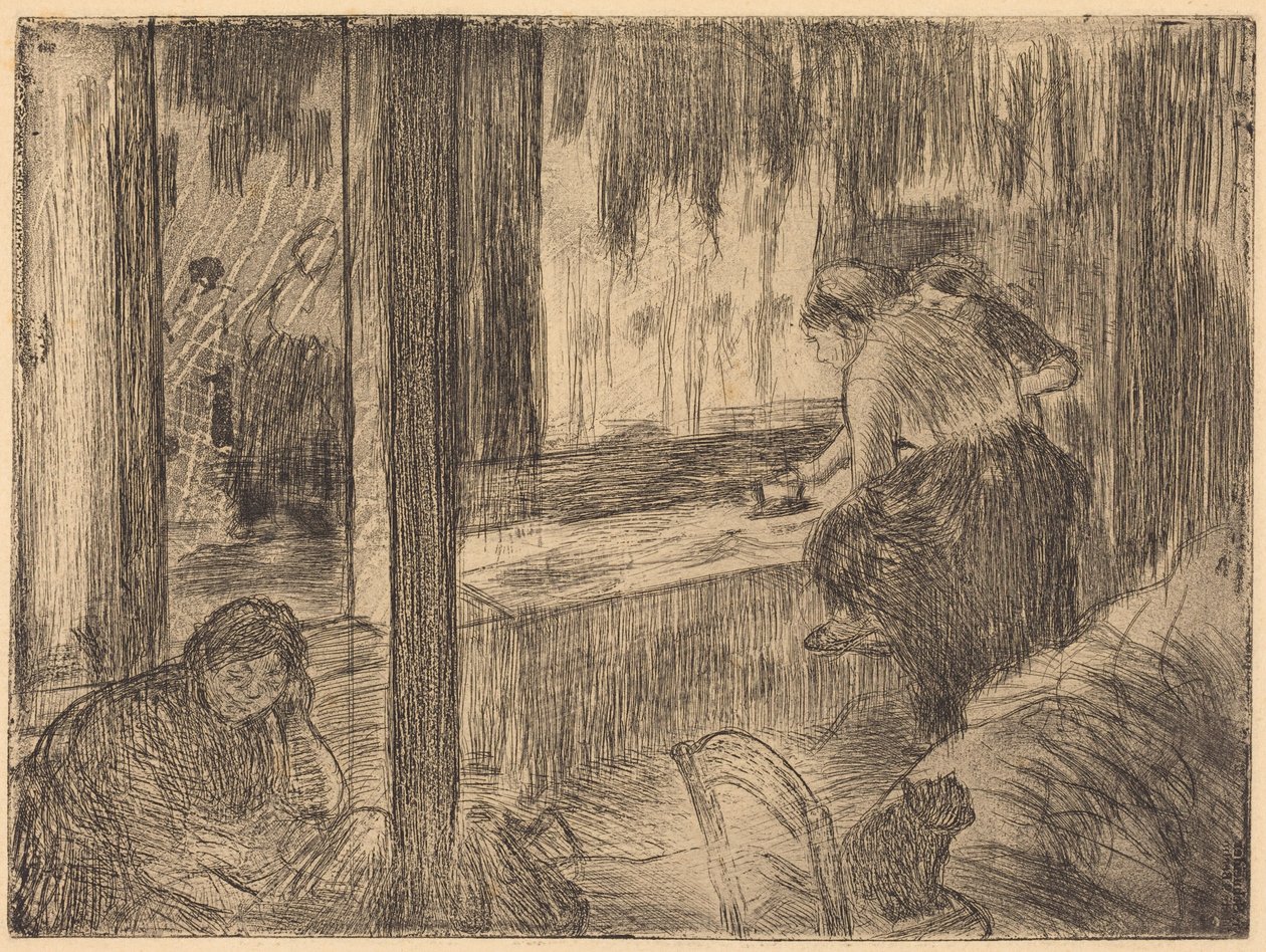 The Laundresses (Las lavanderas (El planchado)) de Edgar Degas