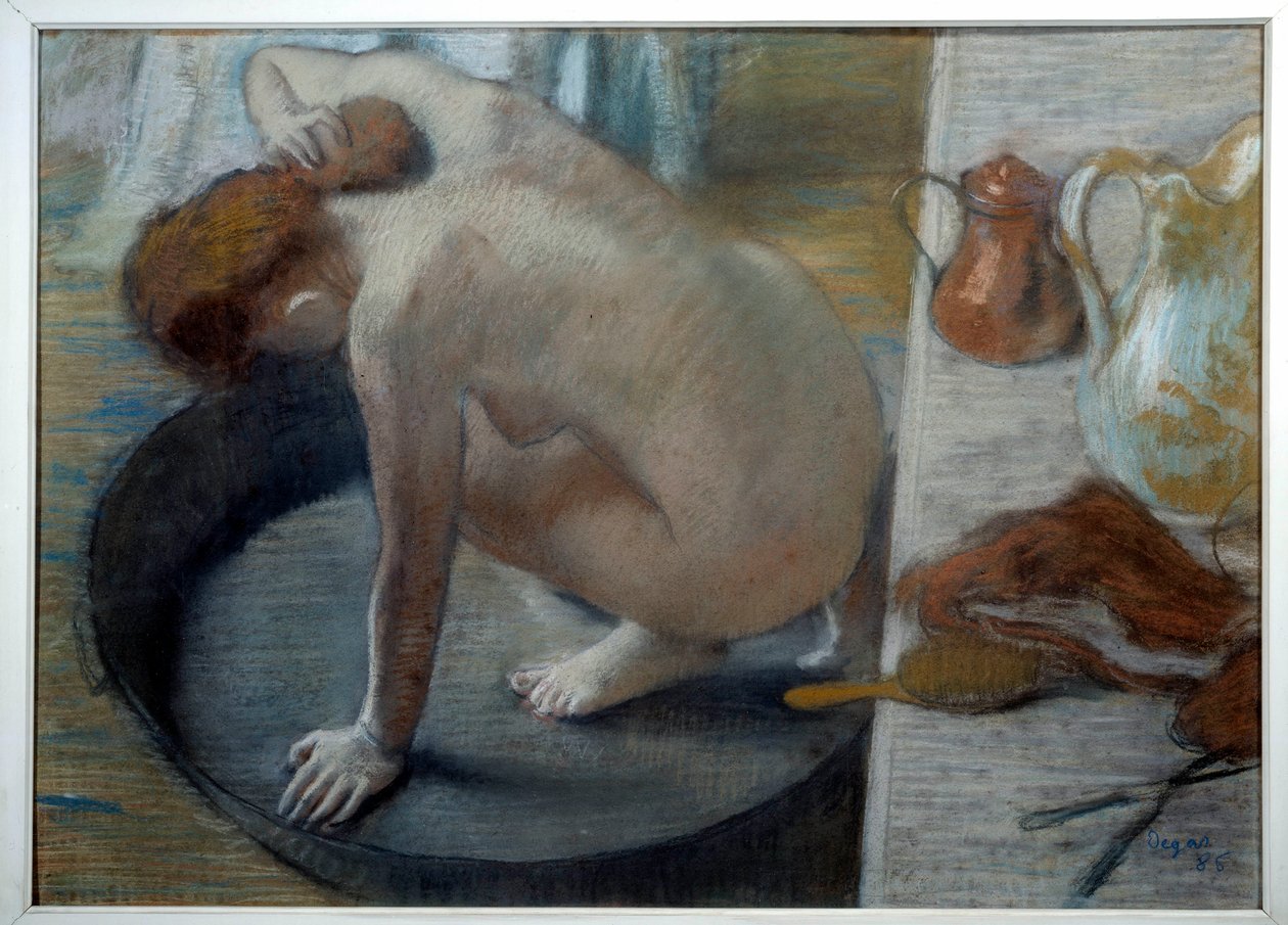La bañera de pastel. Pintura de Edgar Degas (1834-1917). 1886. Dim. 0.60 x 0.83 m. París, Museo de Orsay de Edgar Degas