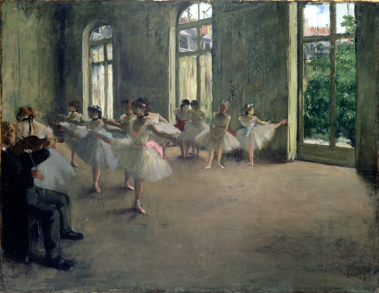 El ensayo, c.1873-78 de Edgar Degas