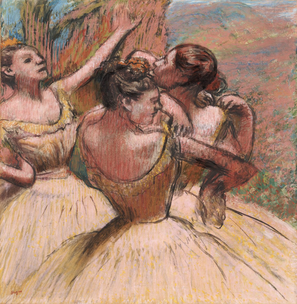 Tres bailarinas, c.1899 de Edgar Degas