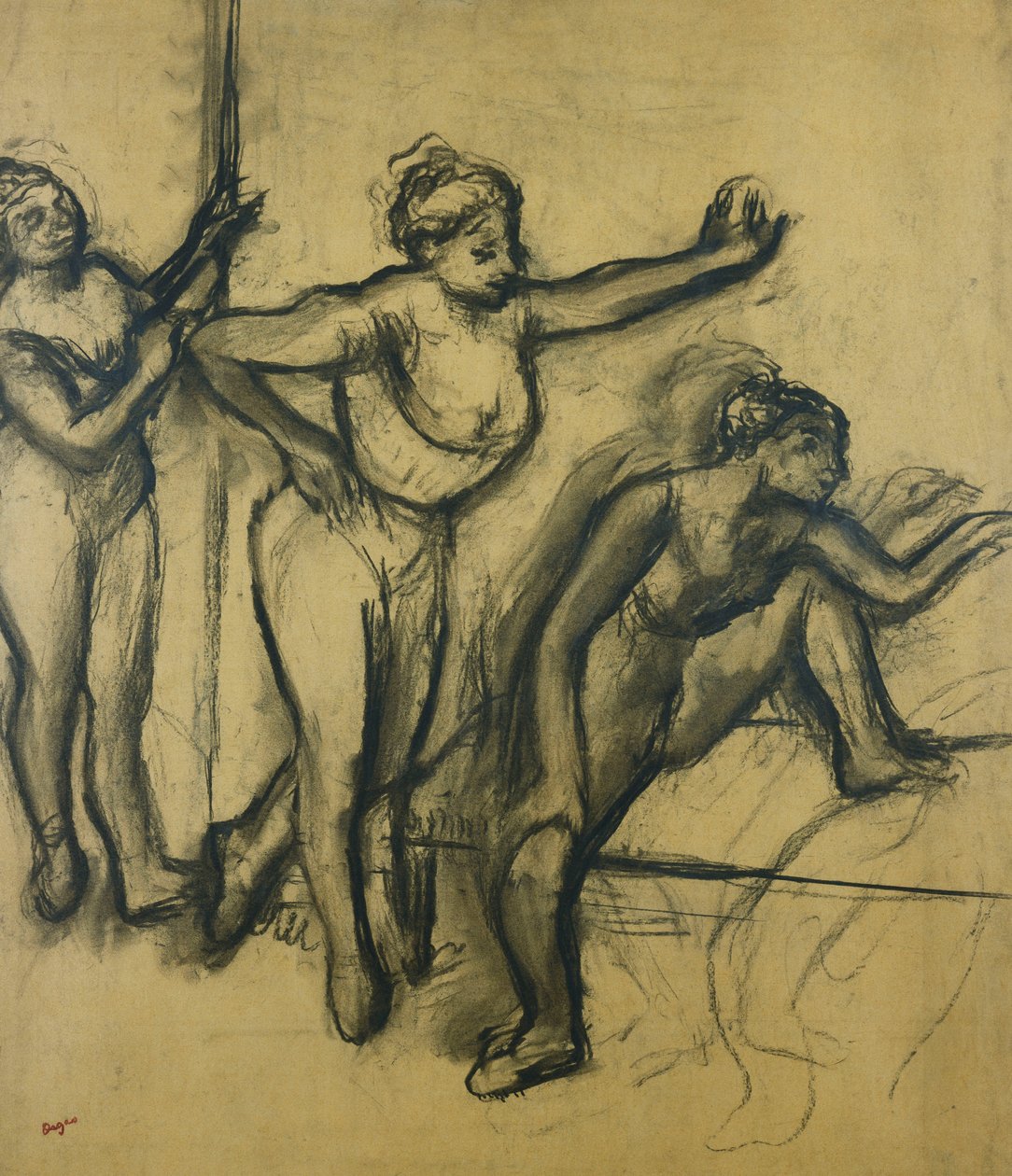 Tres bailarinas en leotardos, 1903 de Edgar Degas