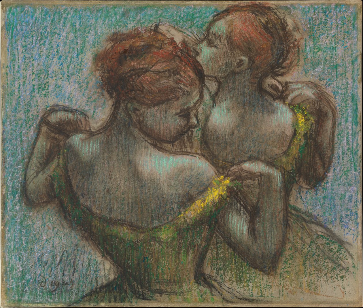 Dos bailarinas, de medio cuerpo de Edgar Degas