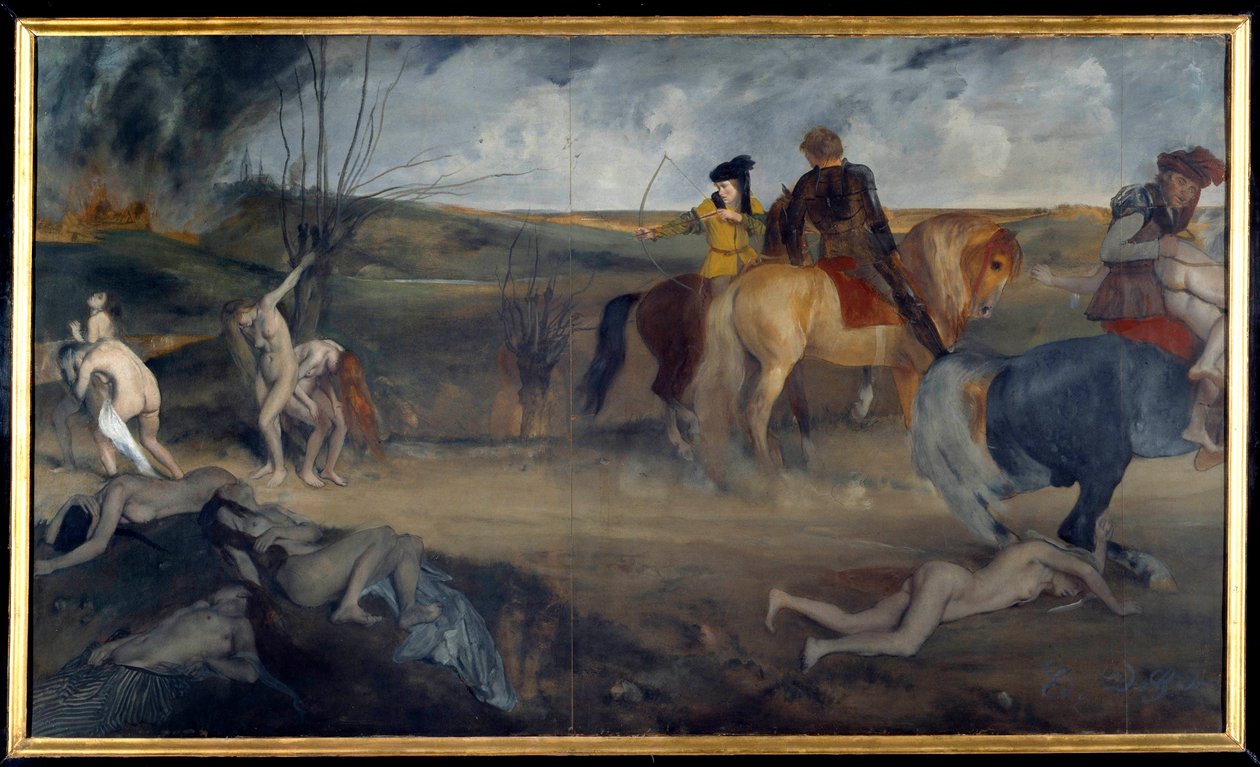Escena de guerra en la Edad Media de Edgar Degas