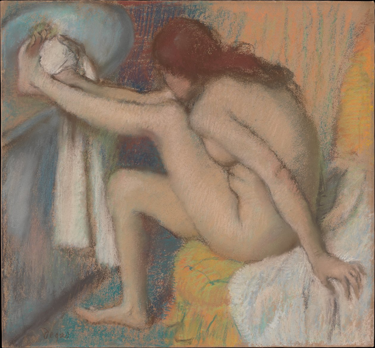 Mujer secándose el pie de Edgar Degas