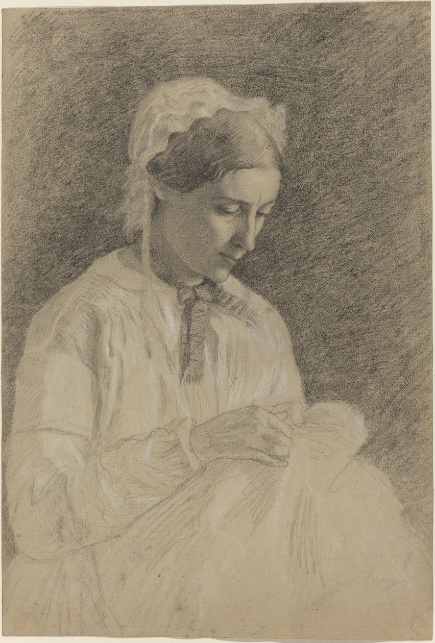 Mujer bordando de Edgar Degas