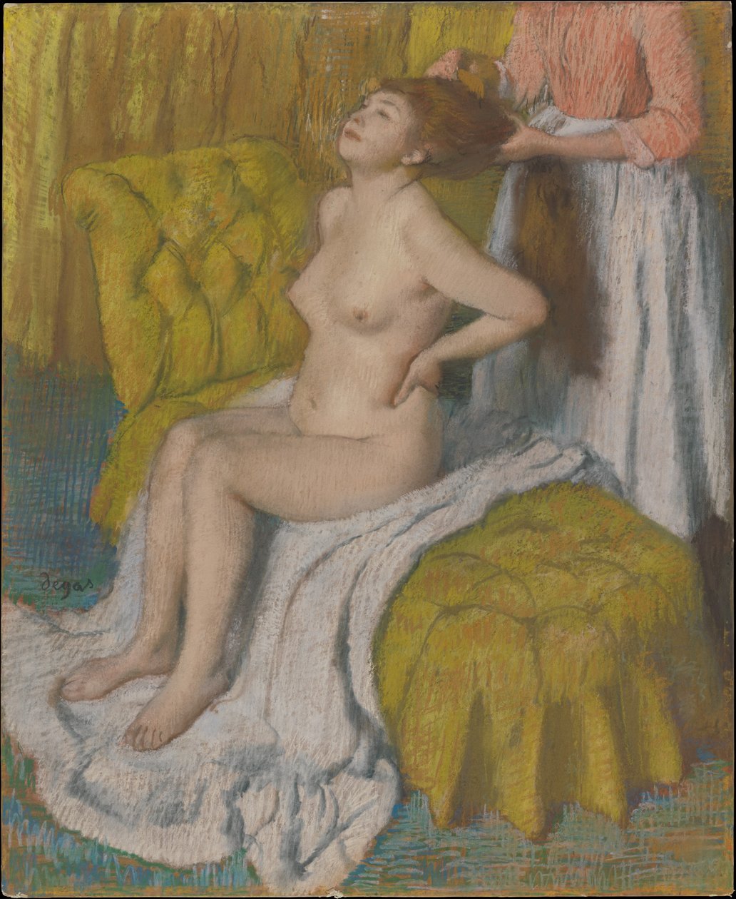 Mujer a la que le peinan el pelo de Edgar Degas