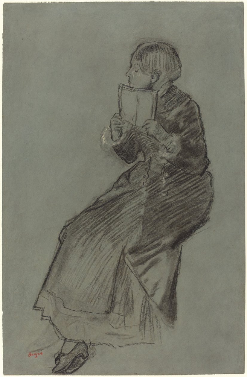 Mujer leyendo un libro de Edgar Degas