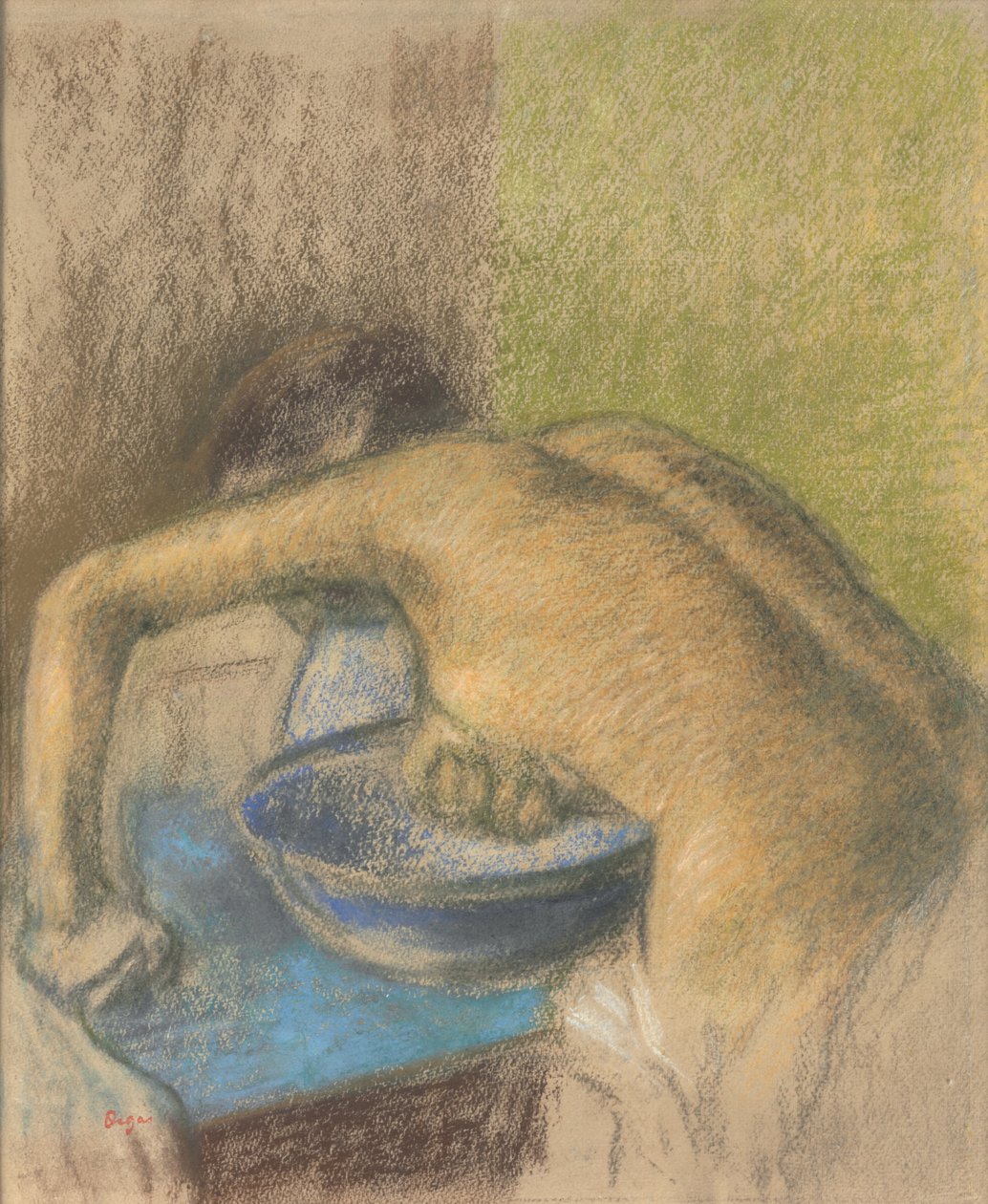 Mujer en su tocador; Femme a sa toilette, c.1888-1892 de Edgar Degas