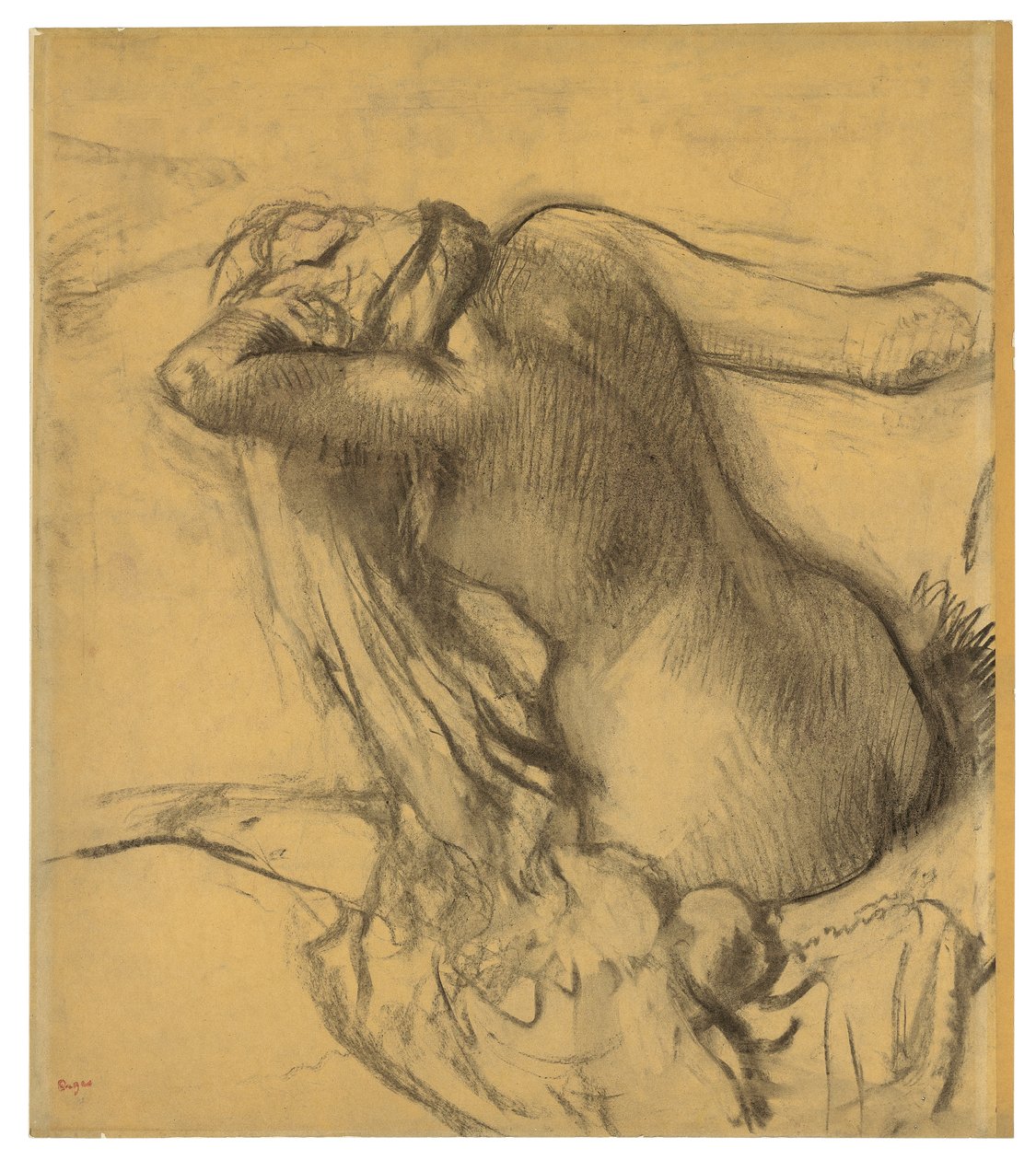 Mujer secándose el cabello, c.1890-95 de Edgar Degas