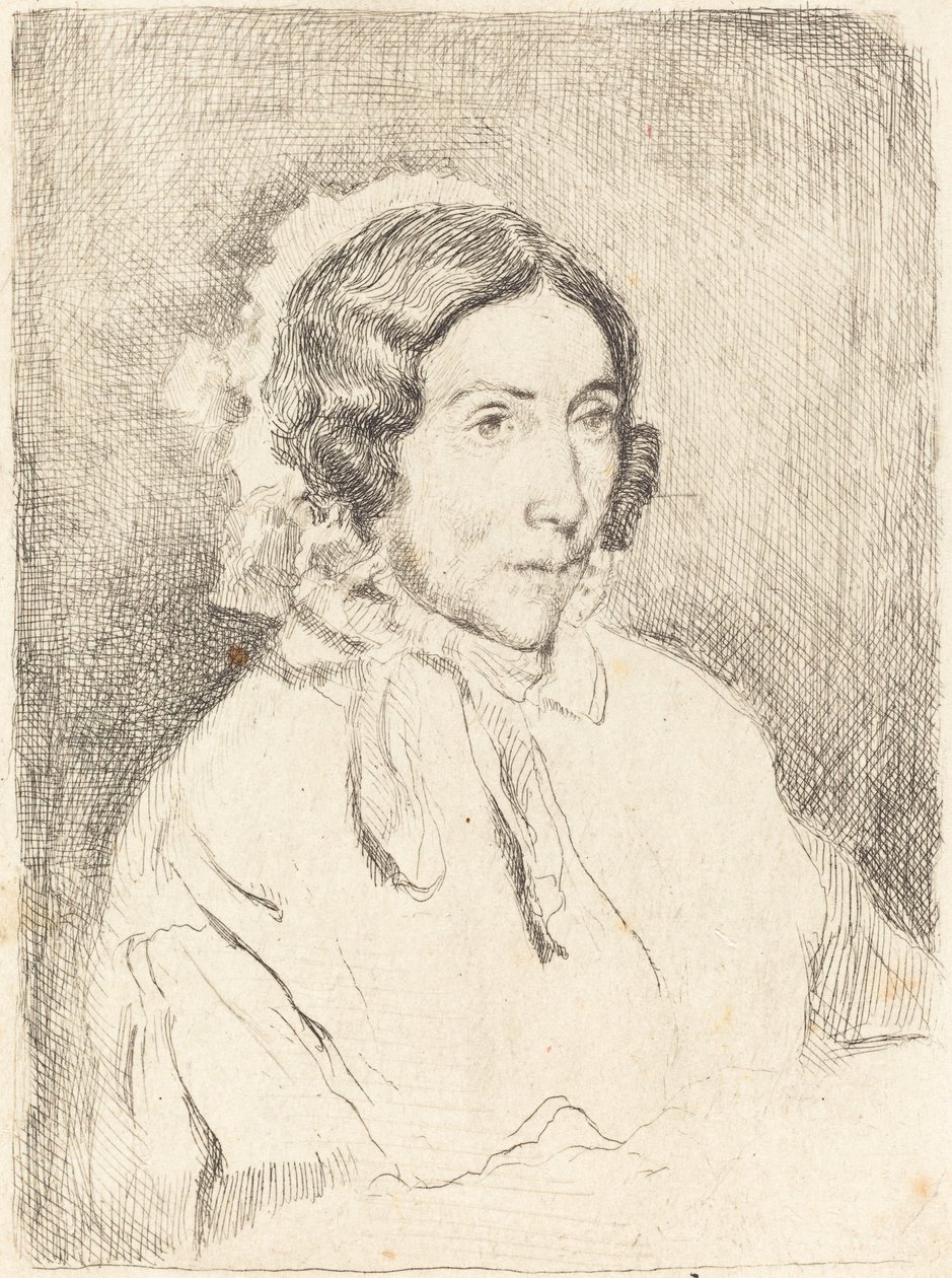 Mujer con gorro con volantes Dame agée, 1859-1860 de Edgar Degas