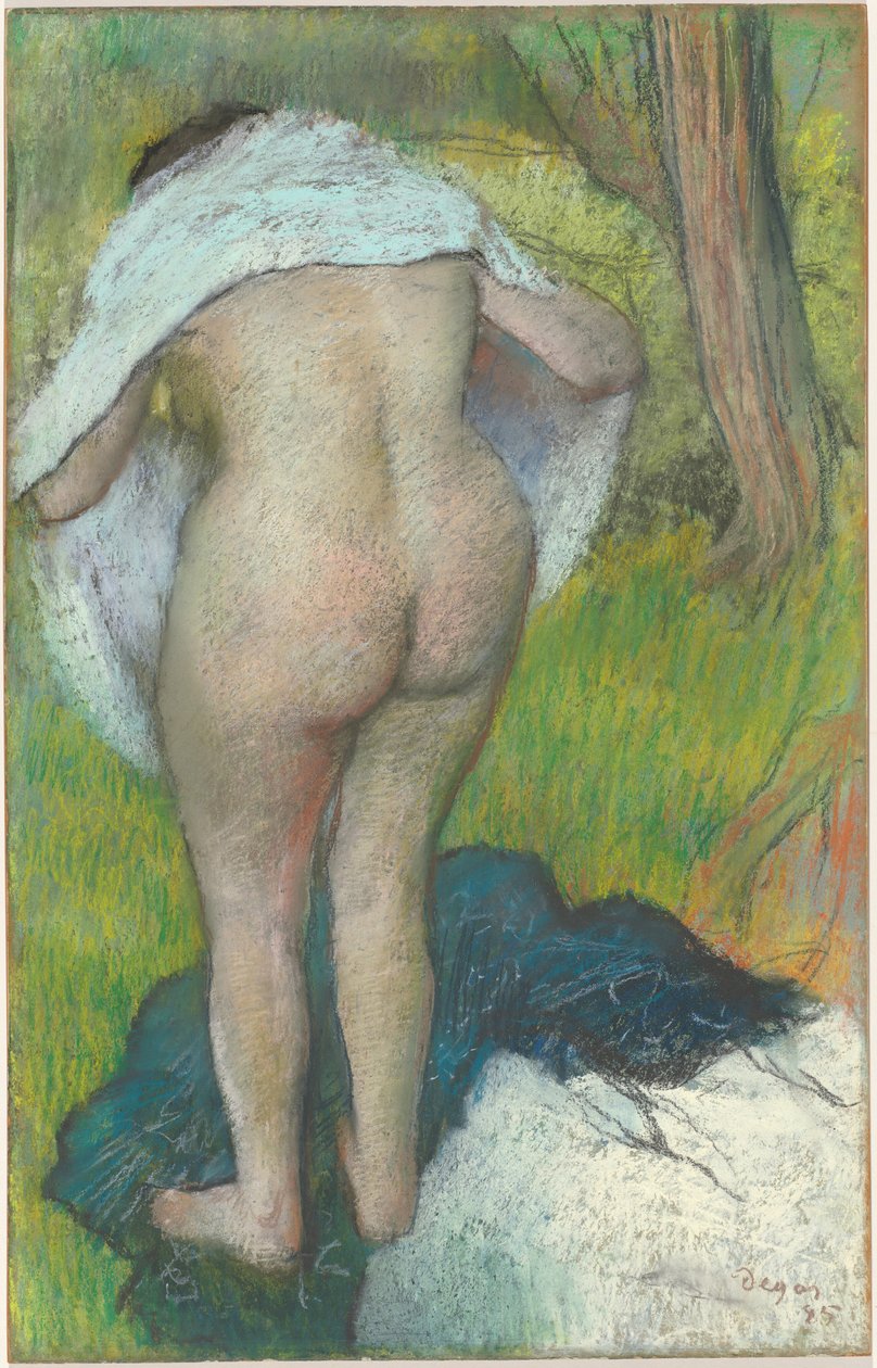 Junge Frau beim Ankleiden de Edgar Degas