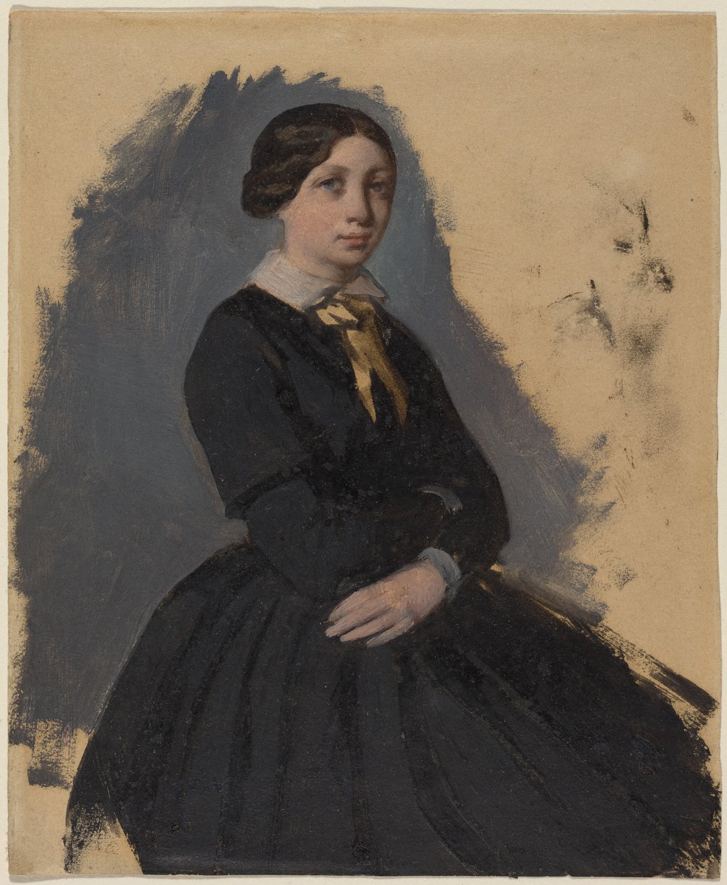 Joven vestida de negro de Edgar Degas