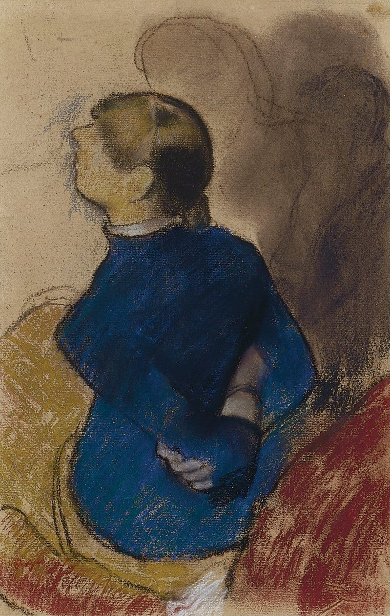 Joven de azul de Edgar Degas