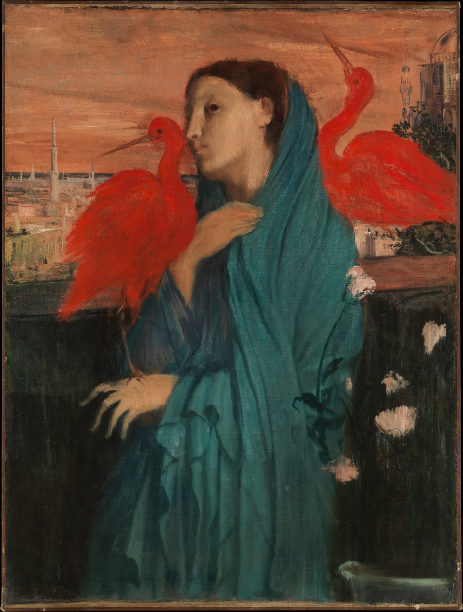 Joven con un ibis de Edgar Degas