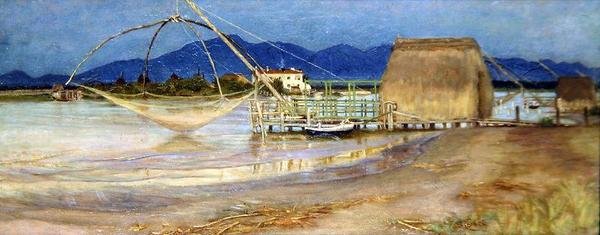Vista distante de las montañas de Carrara de Edith Ridley Corbet