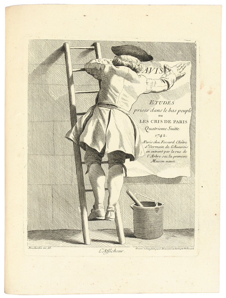 L"Afficheur, c. 1737-1746 de Edmé Bouchardon