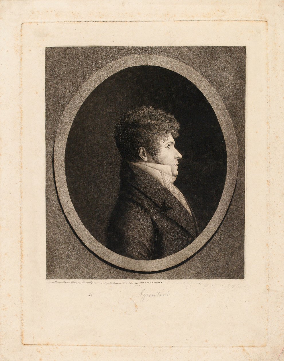 Retrato del director y compositor Gaspare Spontini 1774-1851 de Edme Quenedey