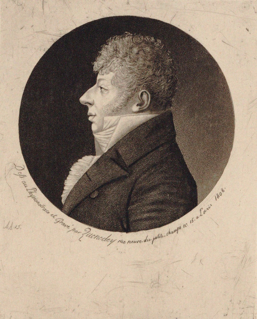 Retrato del violinista y compositor Jean Nicolas Auguste Kreutzer 1778-1832, 1808 de Edme Quenedey