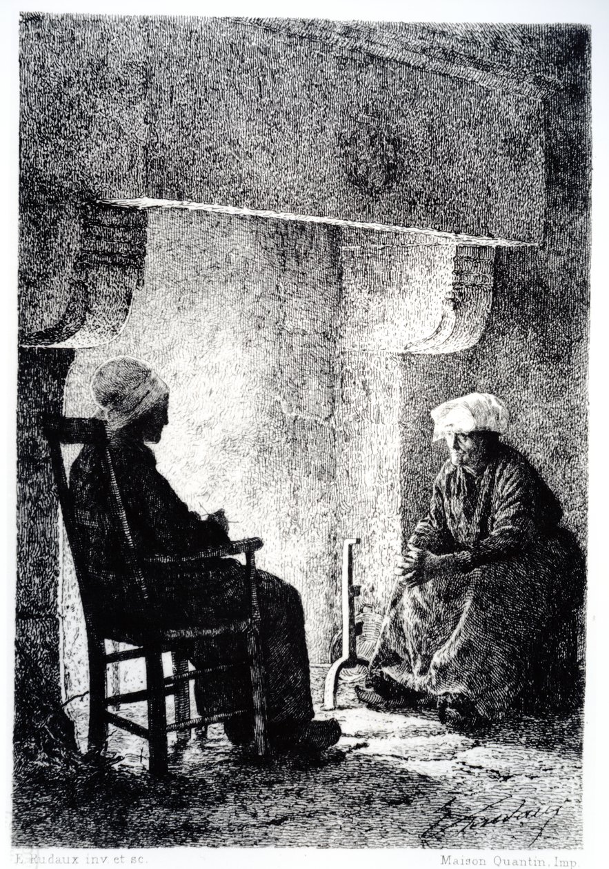 Ilustración de La Mare au Diable de George Sand de Edmond Adolphe Rudaux