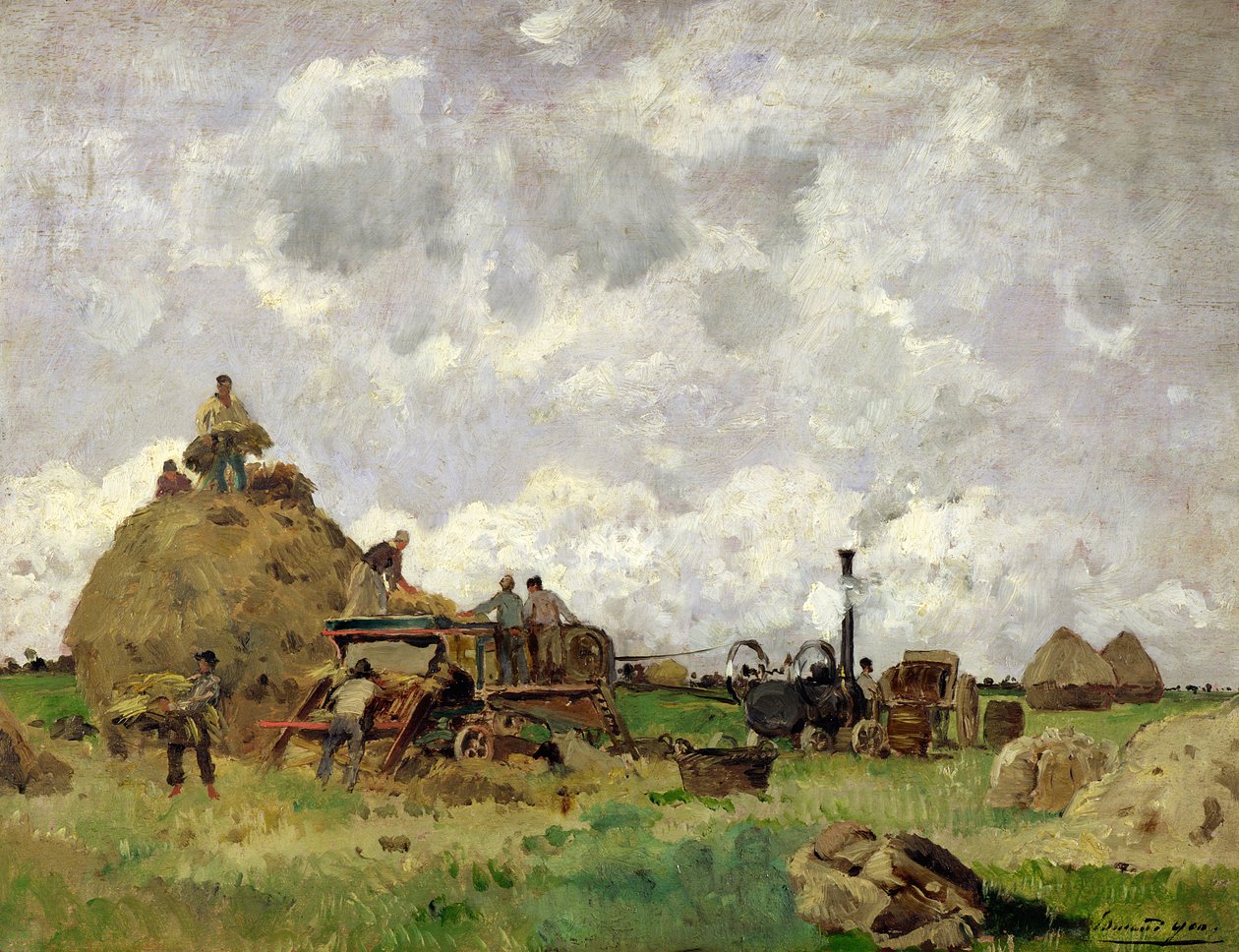 La máquina de trillar de Edmond Charles Yon