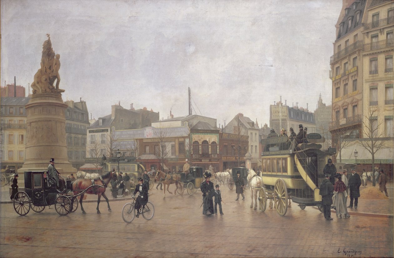La Place Clichy, París, 1896 de Edmond Georges Grandjean