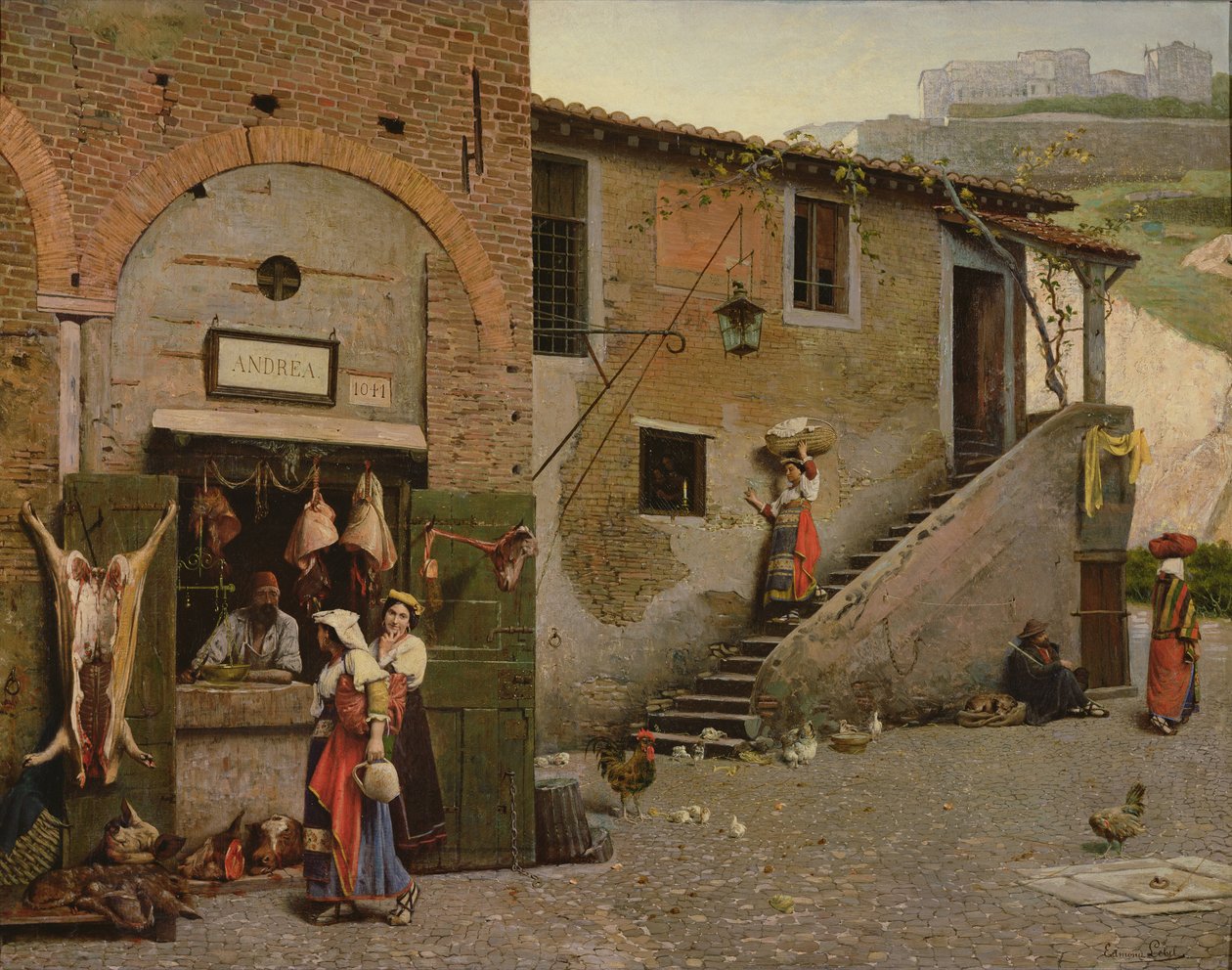 Un carnicero de Trastevere, Roma de Edmond Lebel