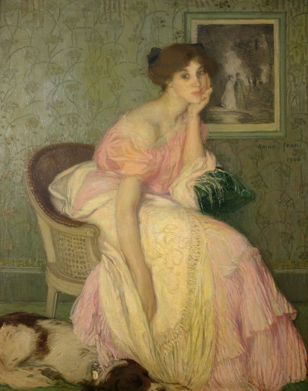 Retrato de una niña de Edmond François Aman Jean