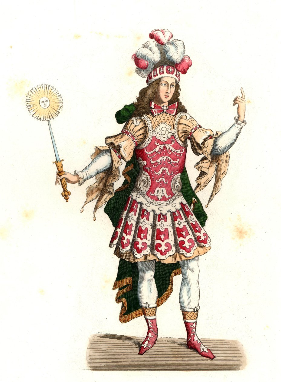 Luis XIV de Francia, el rey sol (1638-1715), en traje de baile de Edmond Lechevallier Chevignard