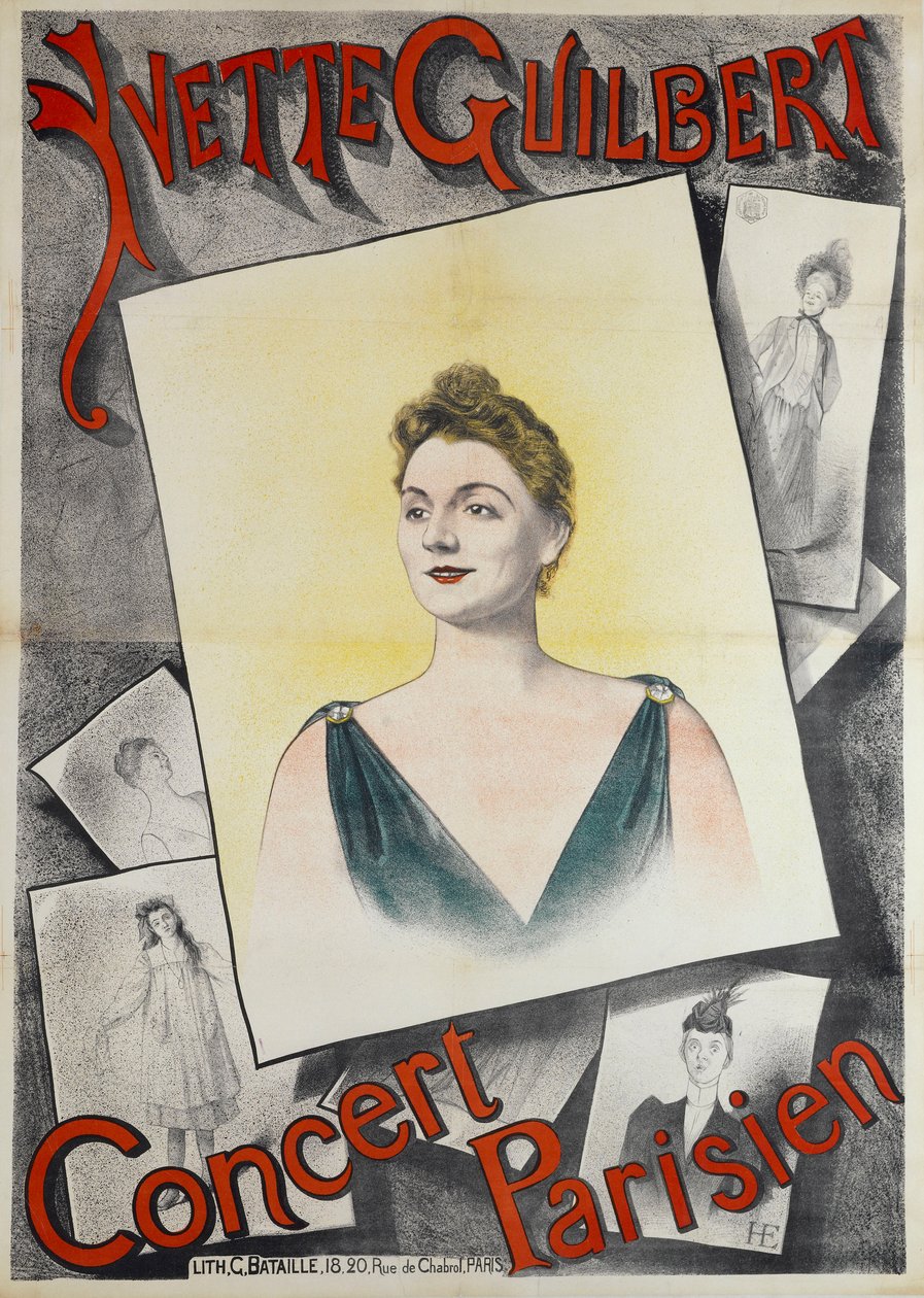 Concierto de Yvette Guilbert en Parisien, 1890 de Edmond Marie Höner