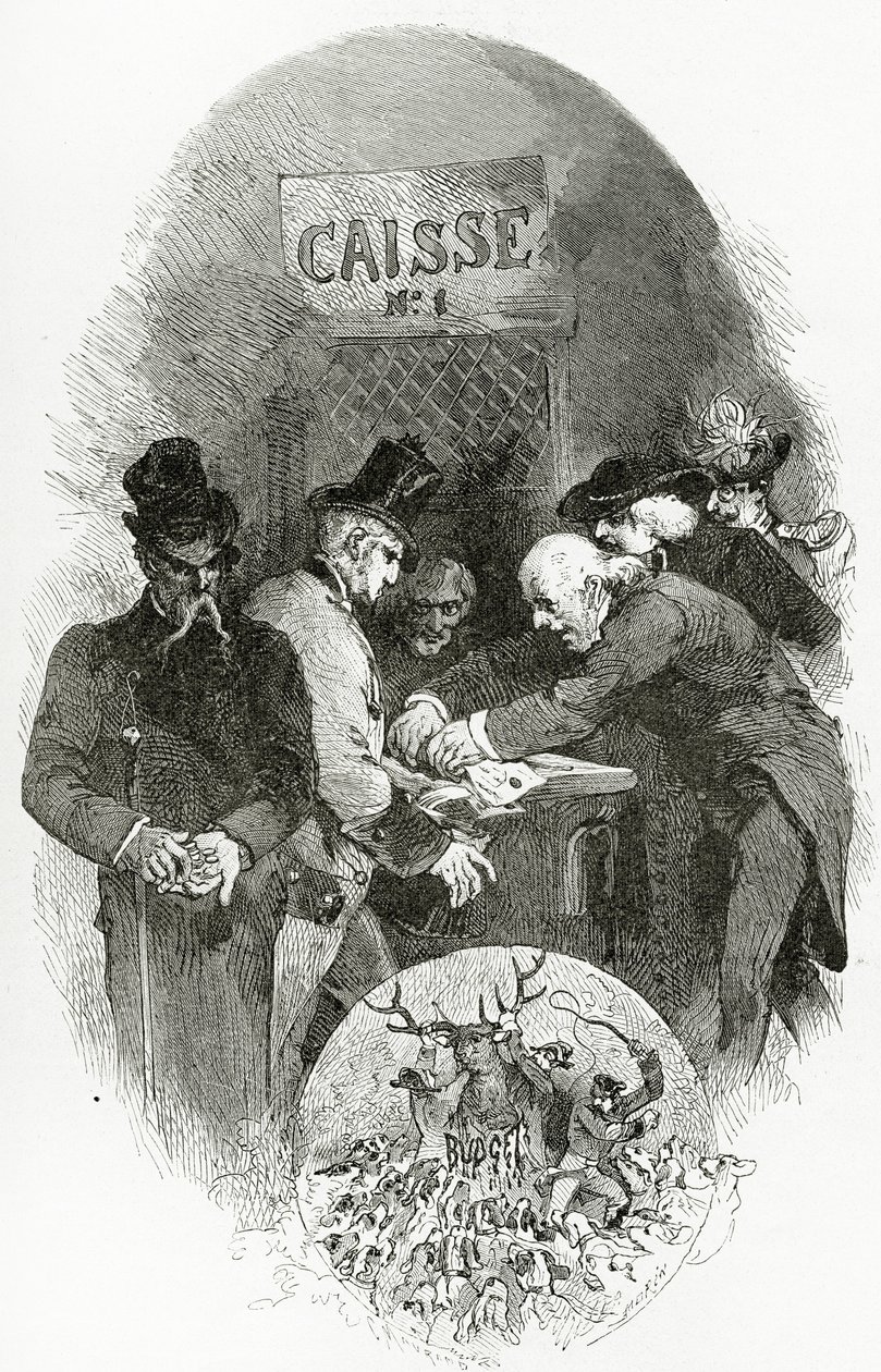 Emargement - ilustración de Napoleón el Pequeño, siglo XIX de Edmond Morin