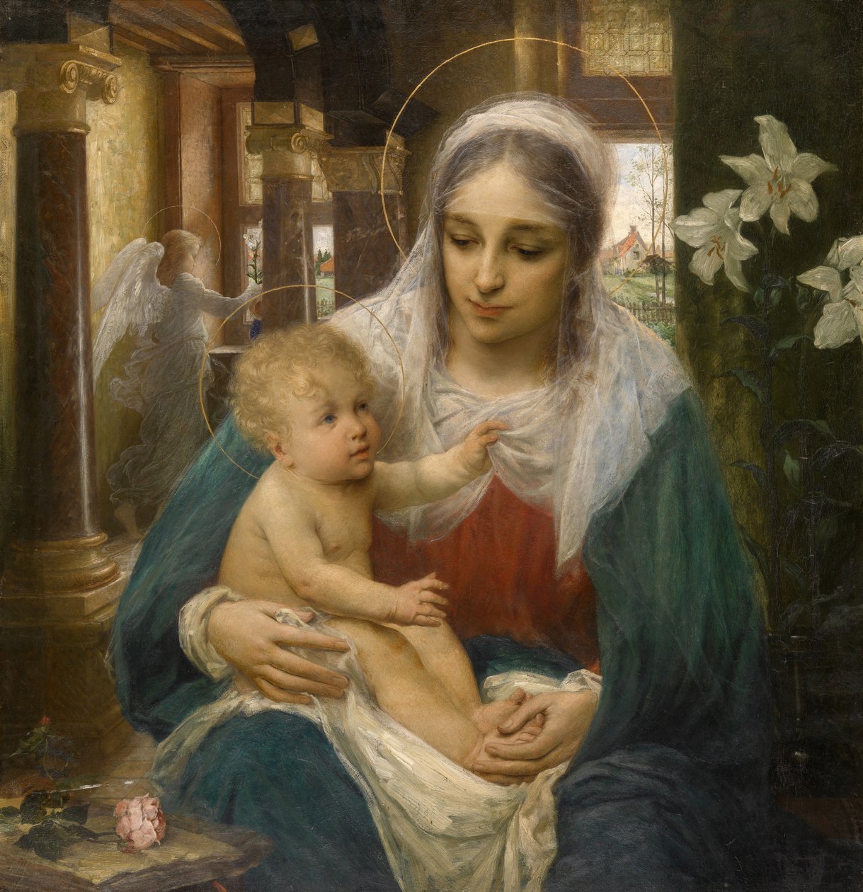 Mater Purissima (óleo sobre tabla) de Edmond Theodor van Hove