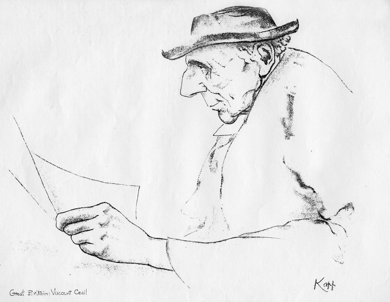 Vizconde Cecil, estadista británico, 1935 de Edmond Xavier Kapp