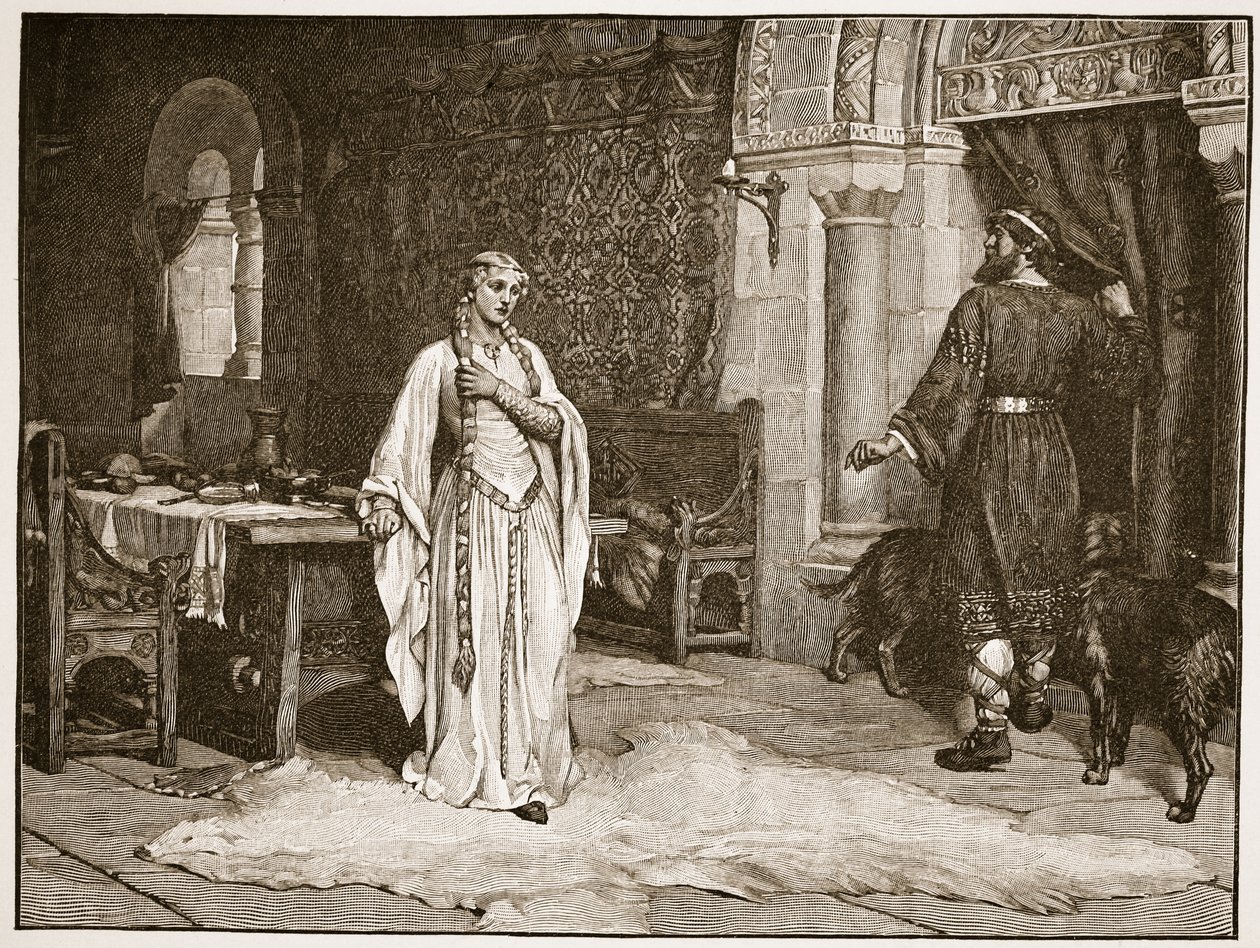 Earl Leofric y Lady Godiva, ilustración de 