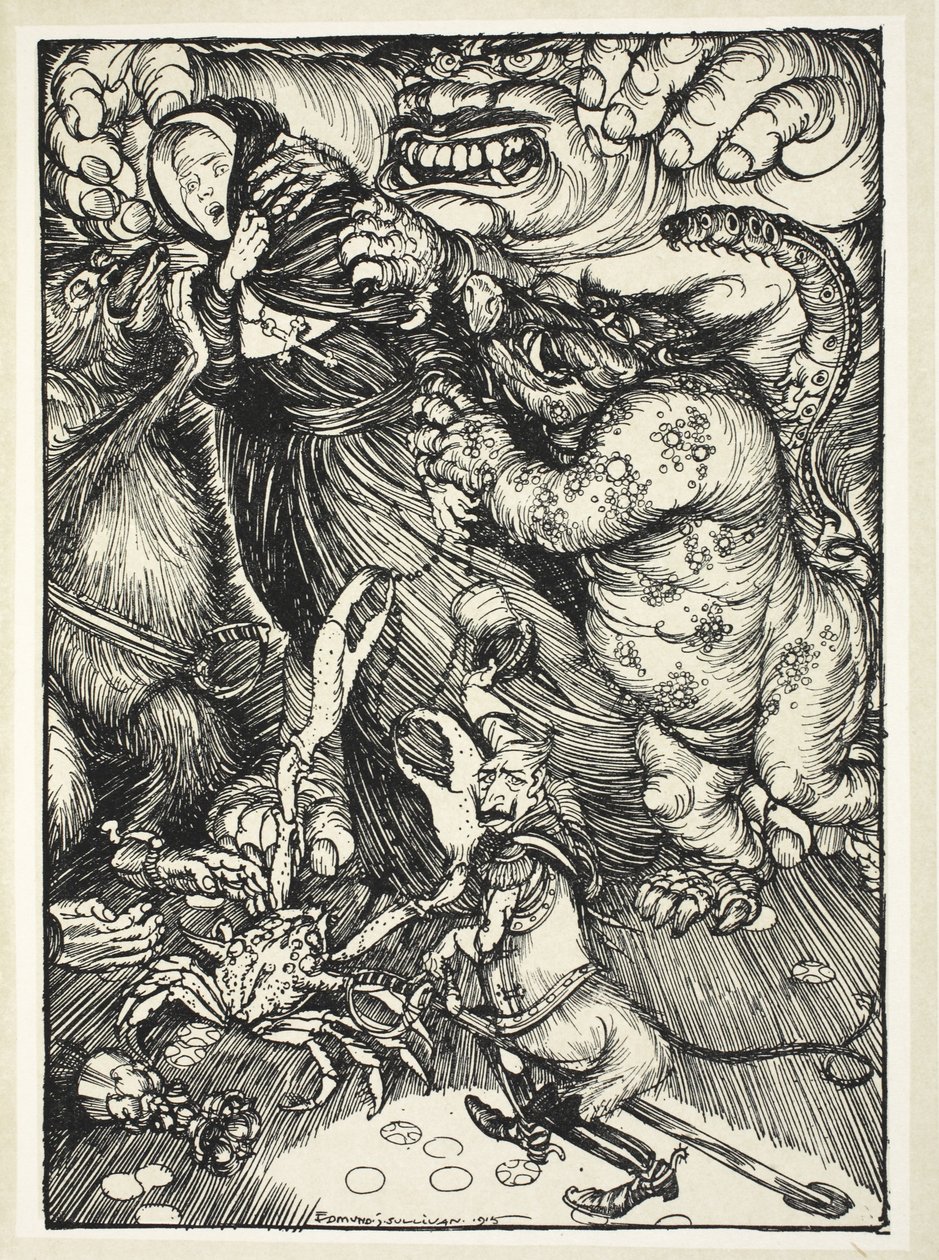 Una novia de Cristo (Una violación de Bélgica), ilustración de The Kaiser