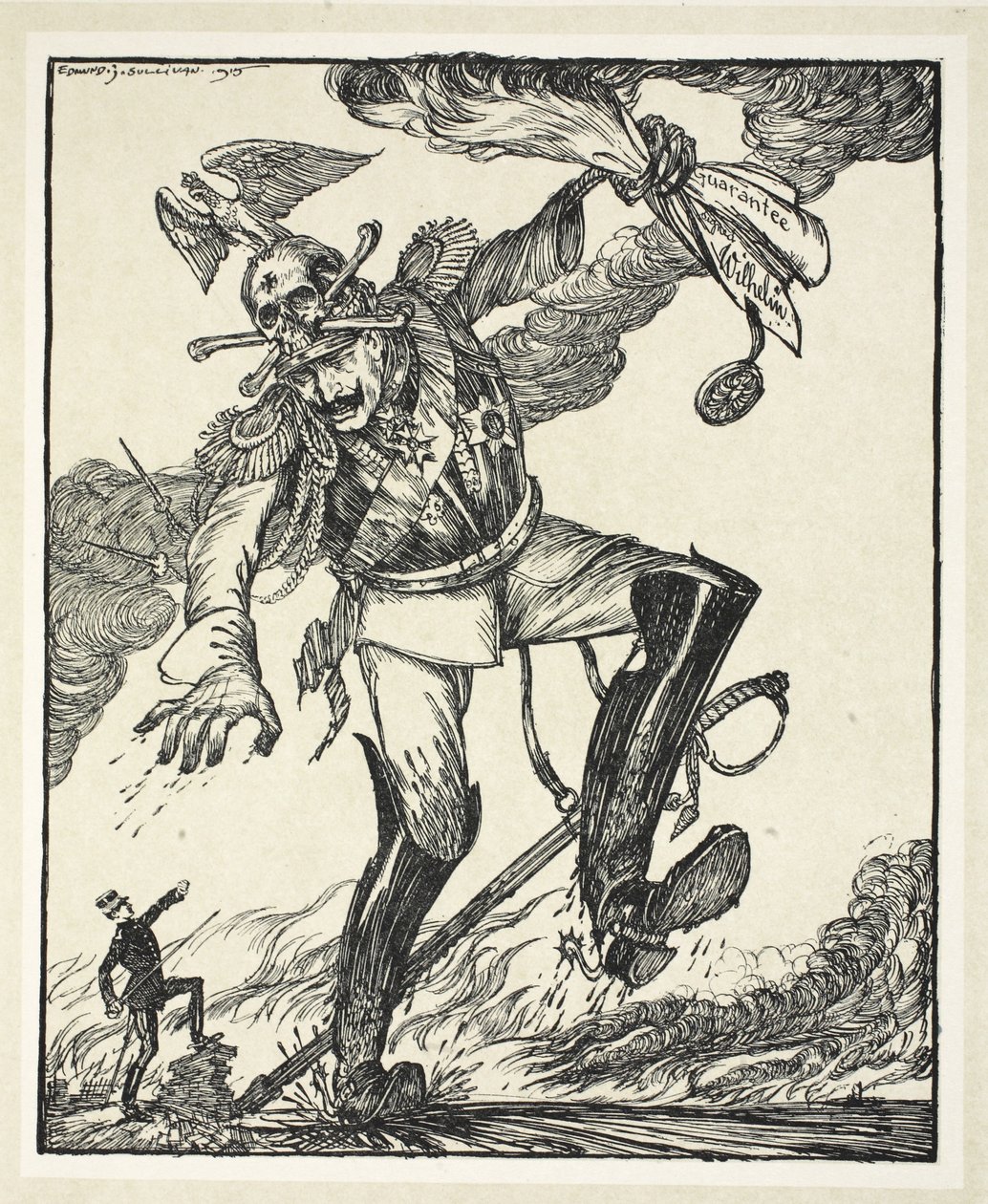 Jack, el Asesino de Gigantes (dedicado al Rey de Bélgica), ilustración de The Kaiser
