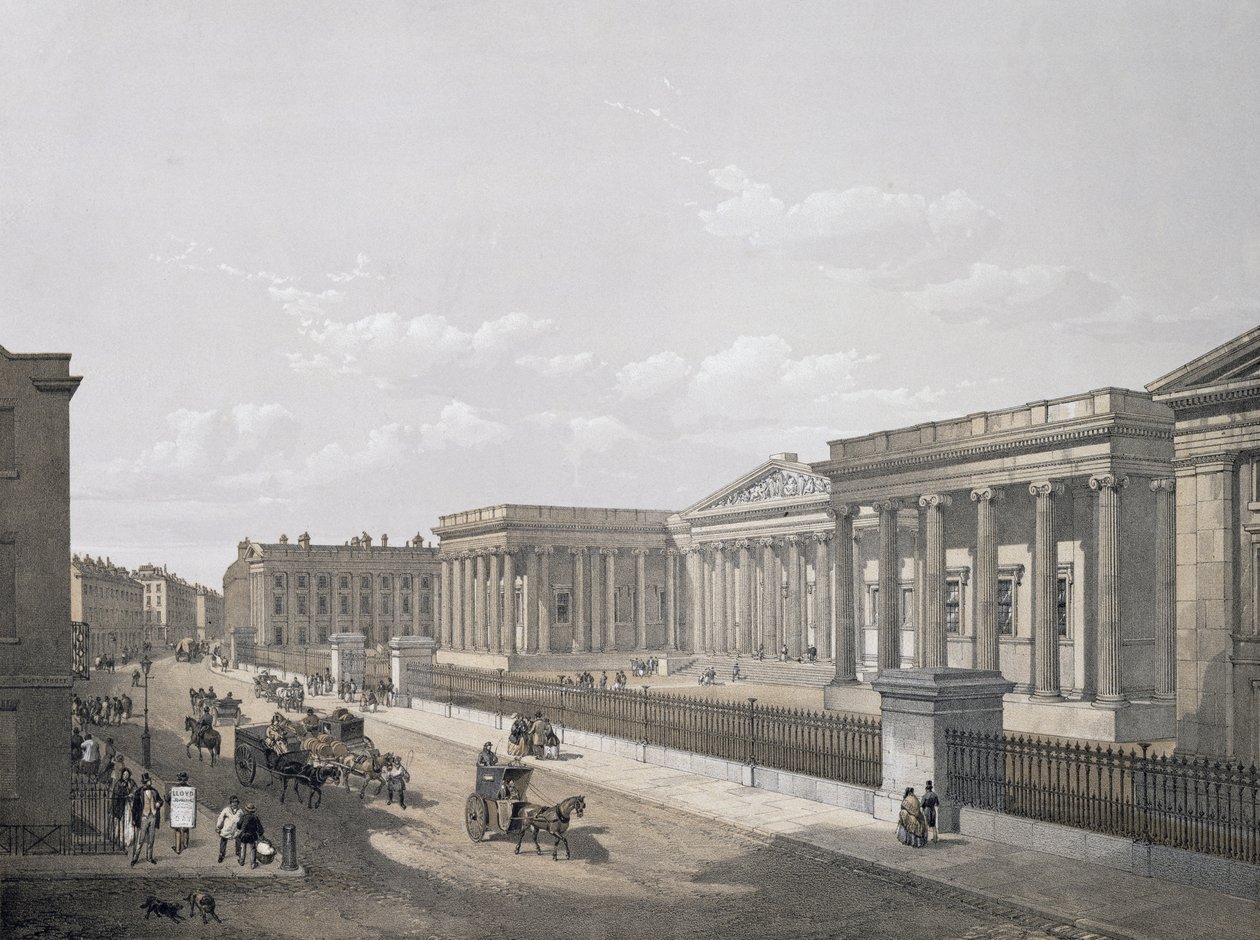 El Museo Británico, grabado por William Simpson, publicado 1852 de Edmund Walker